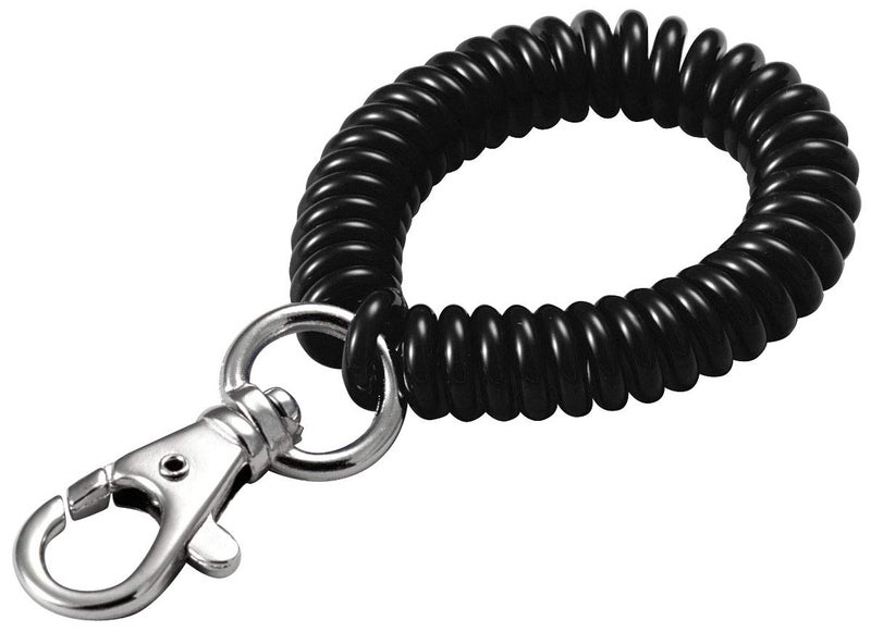 Lucky Line 2â€ Diameter Spiral Wrist Coil with Trigger Snap, Flexible Wrist Band Key Chain Bracelet, Stretches to 12â€, Color May Vary (40701), Pack of 1